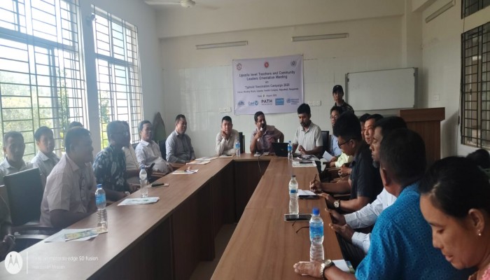রাজস্থলীতে টাইফয়েড টিকাদানে উদ্বুদ্ধকরণ সভা অনুষ্ঠিত হয়েছে