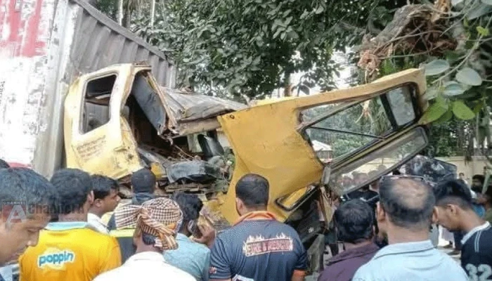 গাছের সঙ্গে কাভার্ড ভ্যানের ধাক্কা, প্রাণ গেল চালকের