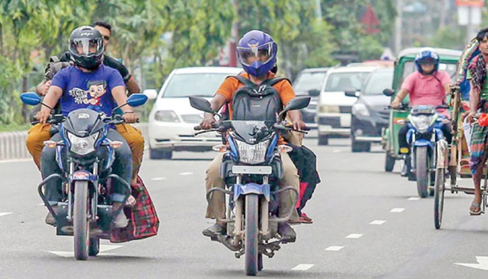 আজ রাত ১২টা থেকে মোটরসাইকেল চলাচল বন্ধ